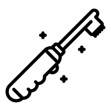 Elektrik diş fırçası simgesi, dış hat biçimi