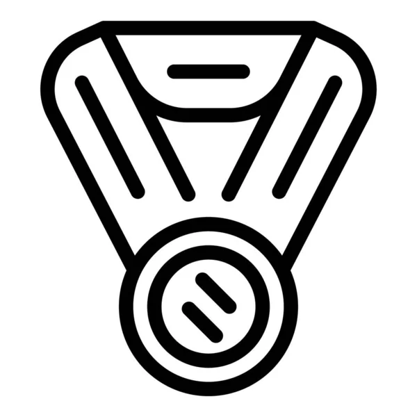 Ícone de medalha de arremesso, estilo esboço — Vetor de Stock