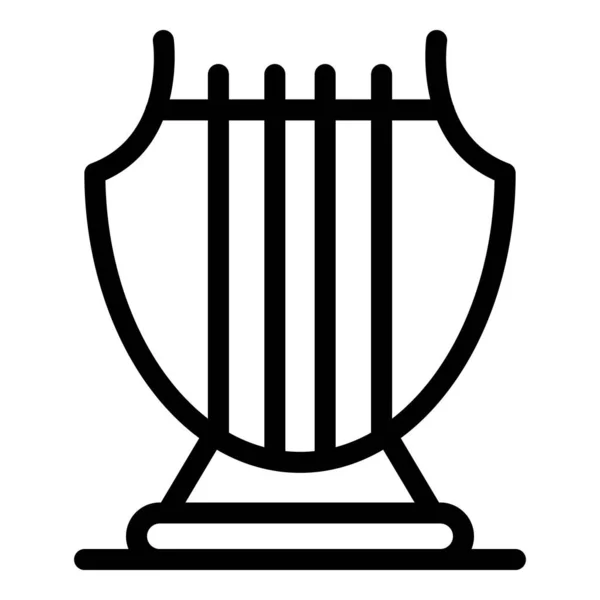 Grieks harp icoon, outline stijl — Stockvector