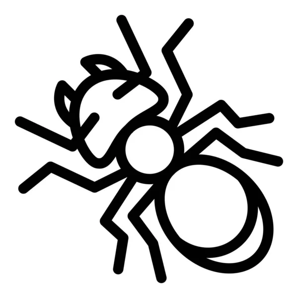 Ładna ikona mrówki, zarys stylu — Wektor stockowy