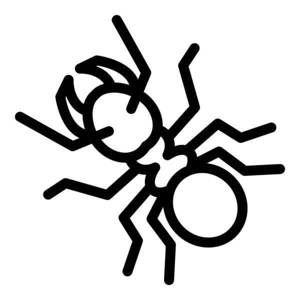 Insect mier icoon, omtrek stijl — Stockvector