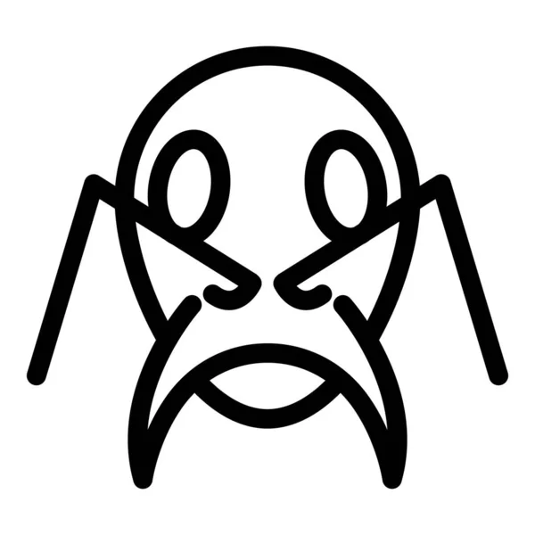 Icono de hormiga principal, estilo de contorno — Vector de stock