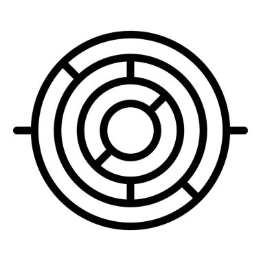 Üst görünüm jiroskop simgesi, özet biçimi