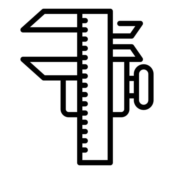 Icono calibrado de la pinza, estilo del contorno — Archivo Imágenes Vectoriales