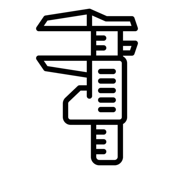 Messschieber-Symbol, Umrissstil — Stockvektor