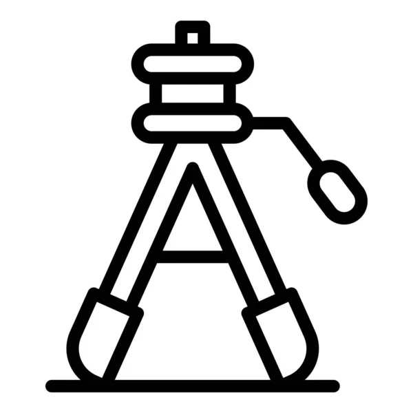Byggare stativ ikon, skissera stil — Stock vektor