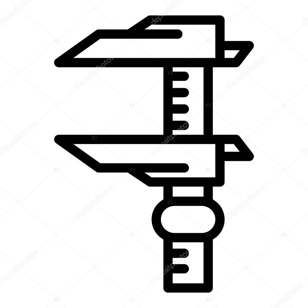 Control caliper icon, outline style