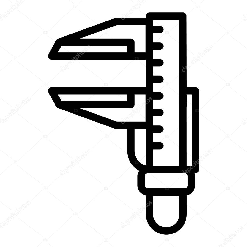 Device caliper icon, outline style