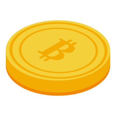 Bitcoin simgesi simgesi, izometrik biçim