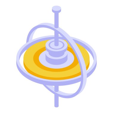 Koordinatör jiroskop simgesi, izometrik biçim