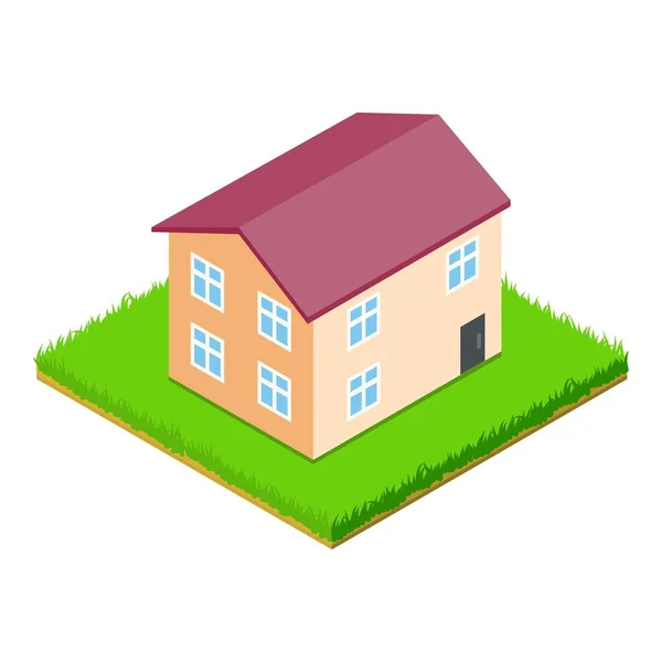 Icono de propiedades residenciales, estilo isométrico — Vector de stock