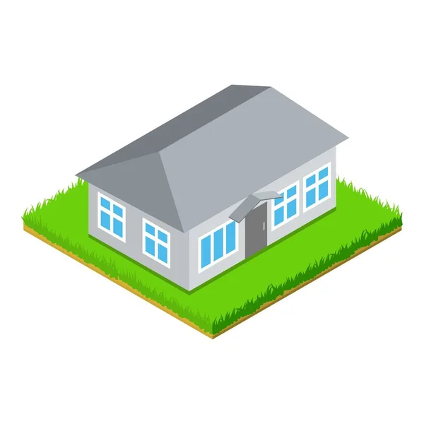 Private house icon, isometric style — Stock Vector