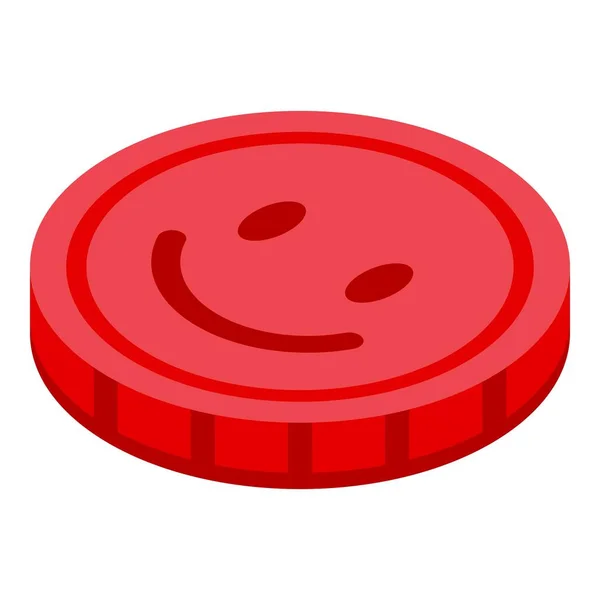 Icona del token Emoji, stile isometrico — Vettoriale Stock