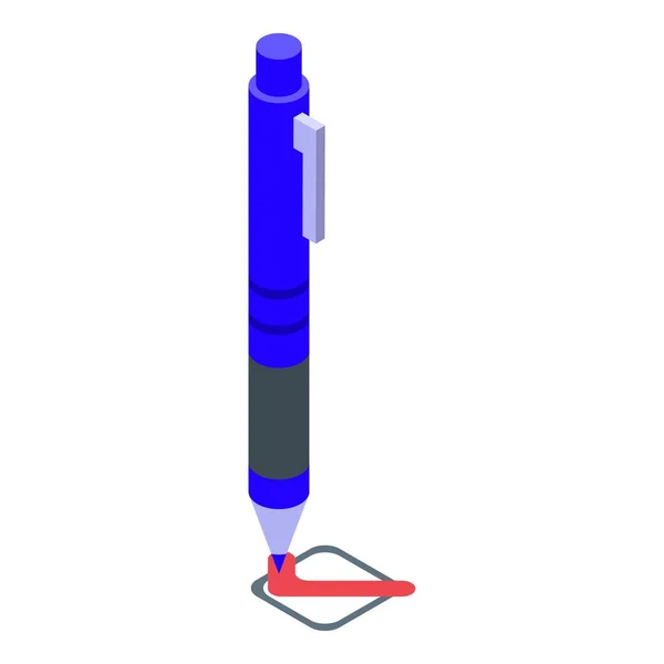 Kwaliteitsborging goedgekeurd pictogram, isometrische stijl — Stockvector