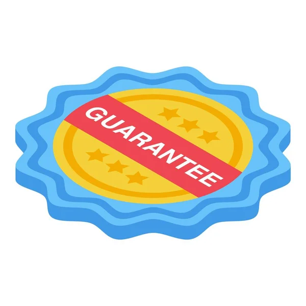 Quality assurance guarantee icon, isometric style — Stock Vector