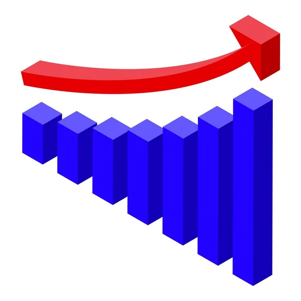 Icône graphique d'assurance qualité, style isométrique — Image vectorielle