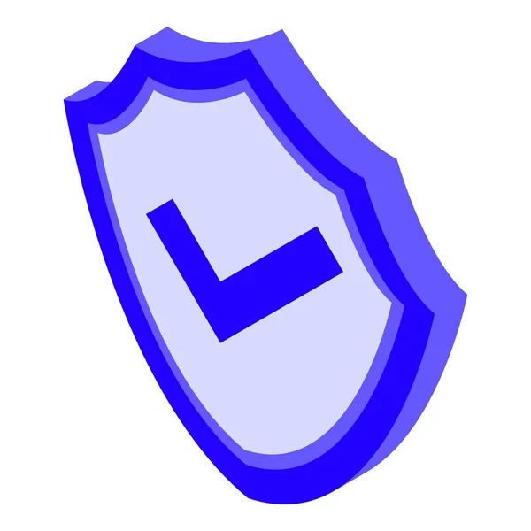 Symbol für das Qualitätssicherungsschild, isometrischer Stil — Stockvektor