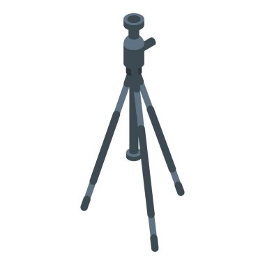 Fotoğraf makinesi tripod simgesi, izometrik biçim