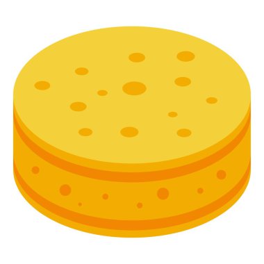 Yuvarlak sünger simgesi, izometrik biçim