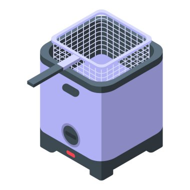 Yağ derin fritöz simgesi, izometrik biçim