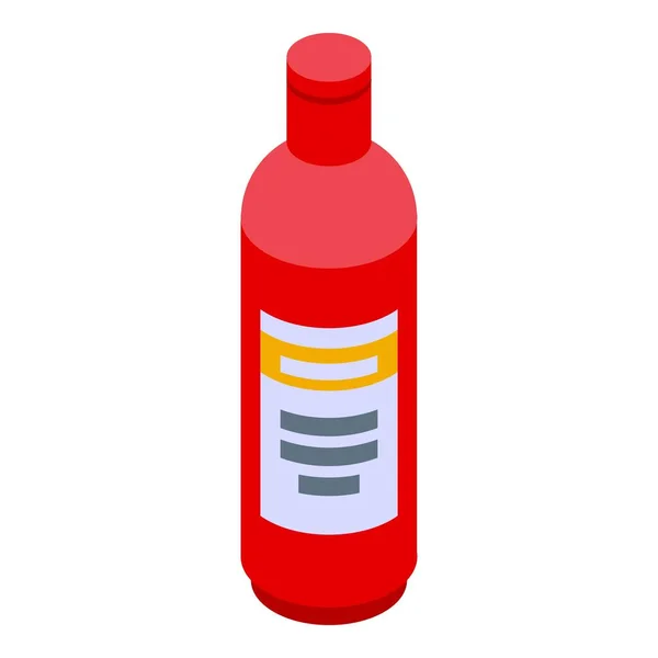 Washcloth cleaner bottle icon, isometric style — Stock Vector