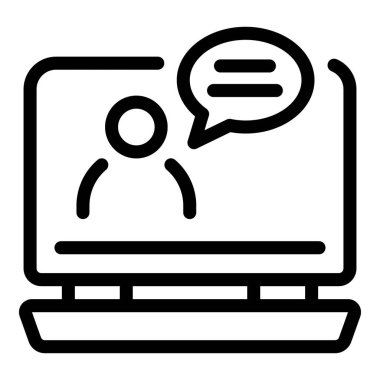 Video sohbet çevrimiçi toplantı simgesi, özet biçimi