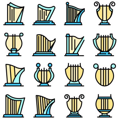 Harp simgeleri vektörü düzleştirin