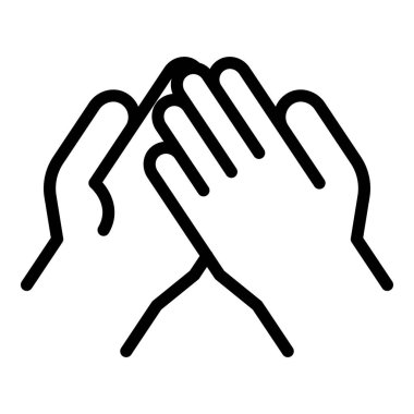 Arkadaş güveni el sıkışma simgesi, özet biçimi