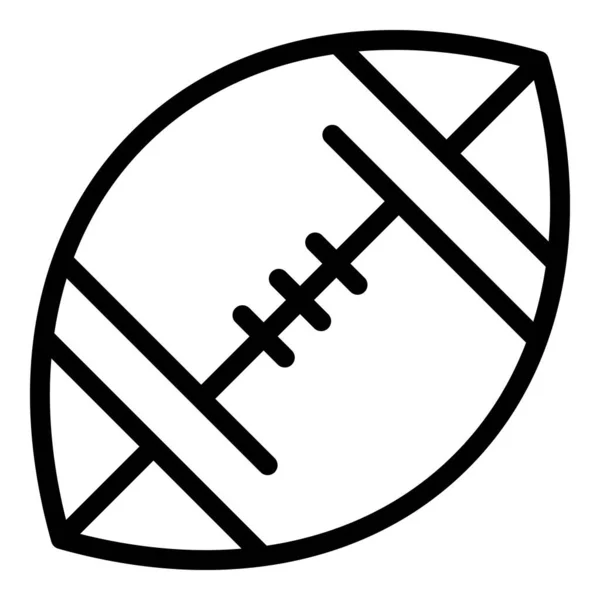 Icône de ballon de football américain, style contour — Image vectorielle