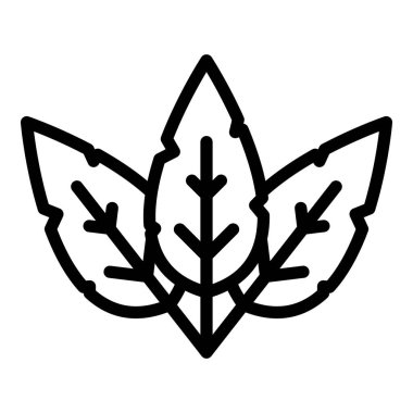 Fesleğen lezzetli ikon, taslak tarzı