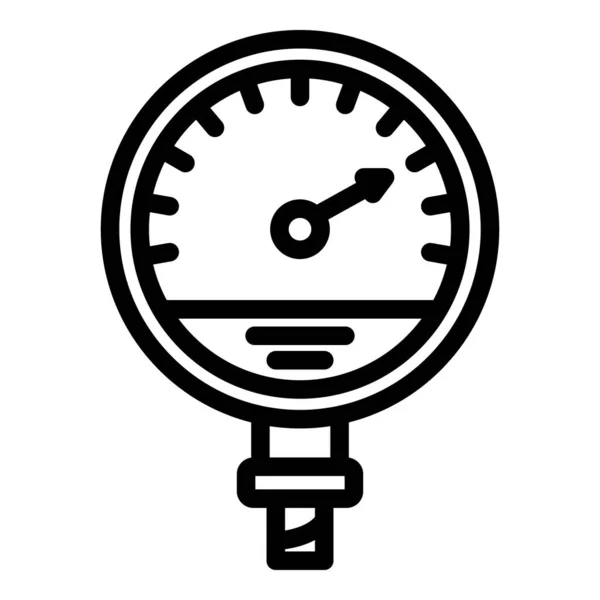 Ícone da máquina do manômetro, estilo esboço — Vetor de Stock
