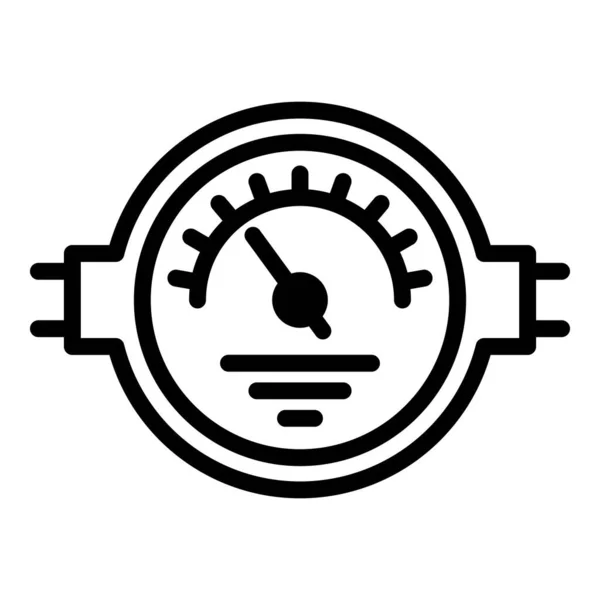 Manometer-Kontrollsymbol, Umrissstil — Stockvektor