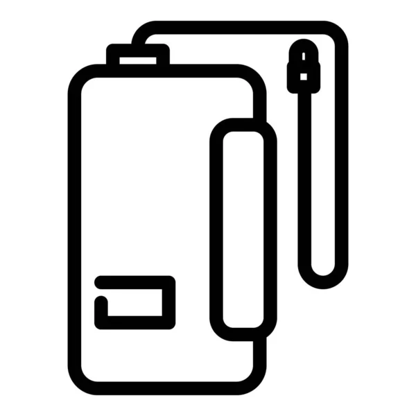 Cord power bank icon, umriss stil — Stockvektor