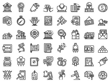 Açık artırma simgeleri ayarlandı, taslak biçimi