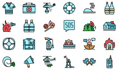 Kurtarma simgeleri vektörü düzleştirin