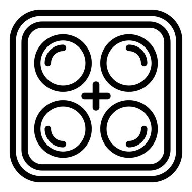 Silikon buz kalıbı simgesi, özet biçimi