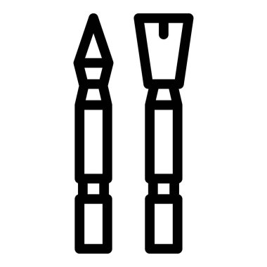 Kalem ve fırça simgesi, özet biçimi