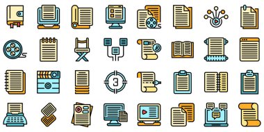 Senaryo simgeleri vektörü düzleştirin