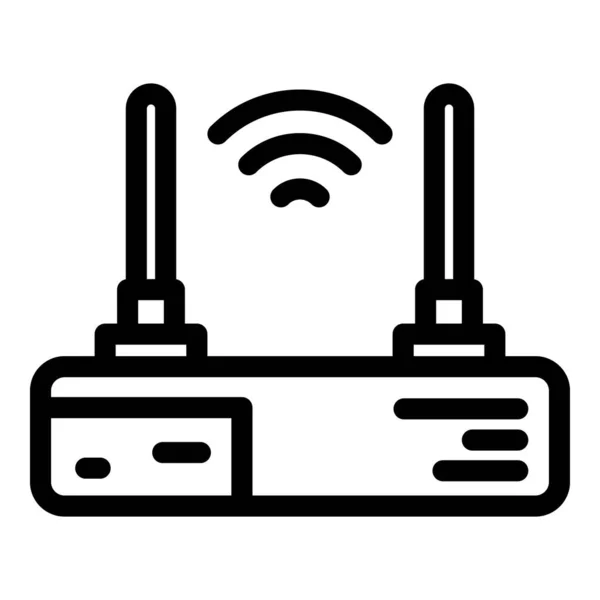 Internet router icoon, overzicht stijl — Stockvector