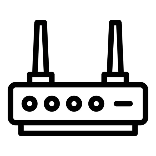 Icona modem di rete, stile contorno — Vettoriale Stock