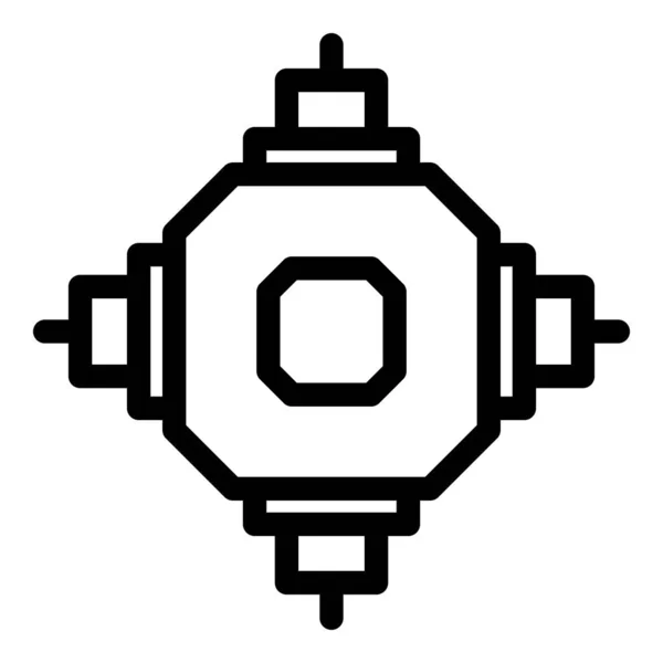 Иконка Cpu, стиль контура — стоковый вектор
