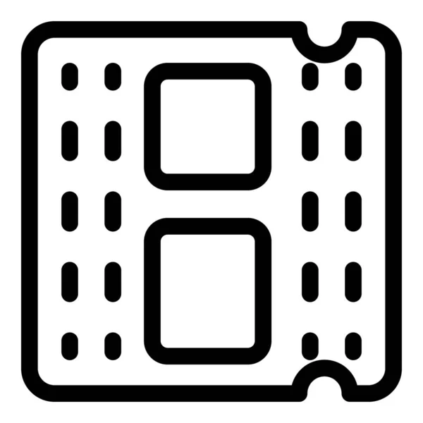 Icono del procesador de PC, estilo de esquema — Archivo Imágenes Vectoriales
