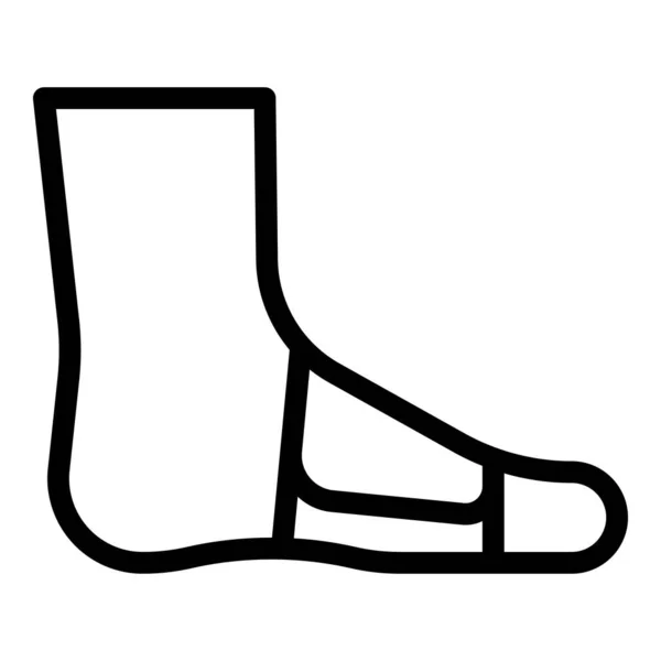 Leg bandage icon, outline style — Stock Vector