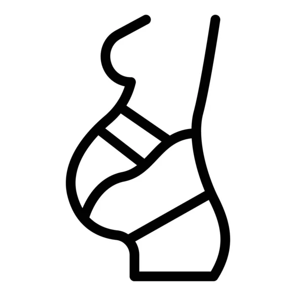 Icona benda incinta, stile contorno — Vettoriale Stock