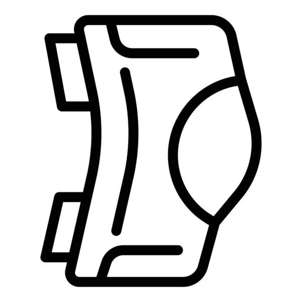 Icône de bandage de genou, style contour — Image vectorielle