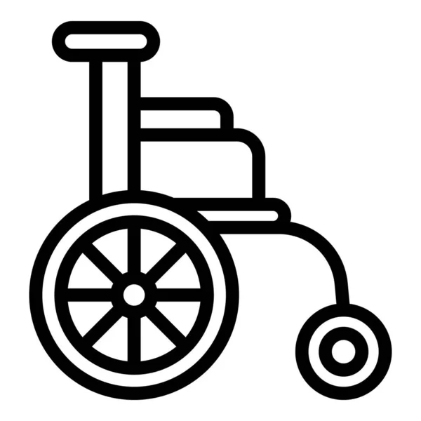 残疾椅子图标,轮廓风格 — 图库矢量图片