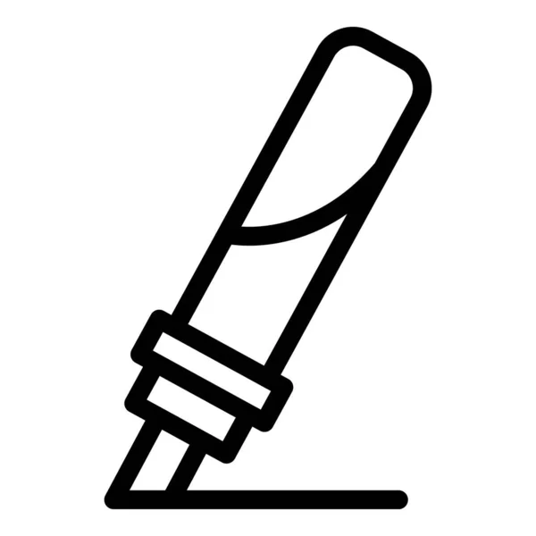 Kalligraphie-Stift-Symbol, Umrissstil — Stockvektor