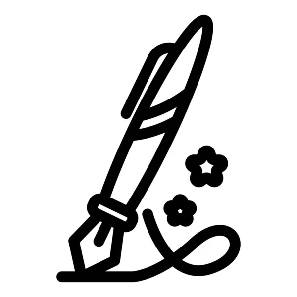Mürekkep kalem simgesi, özet biçimi — Stok Vektör