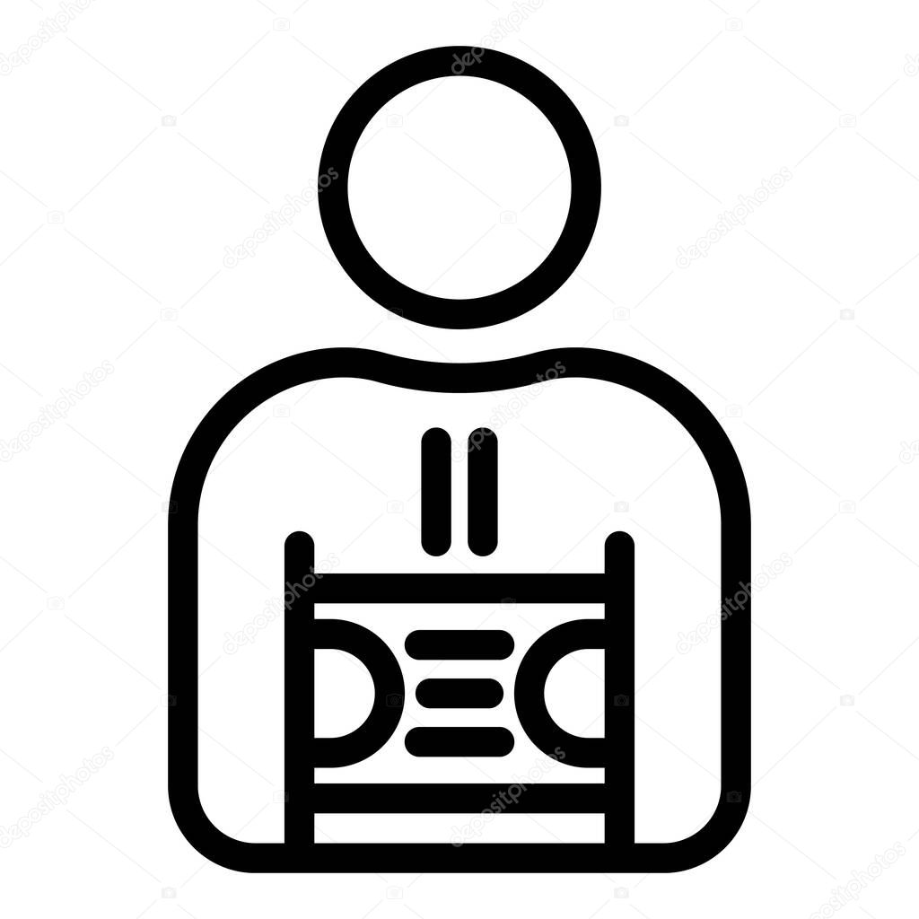 Support corset icon, outline style