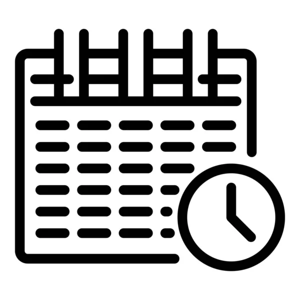 Calendário cronômetro ícone, estilo esboço —  Vetores de Stock